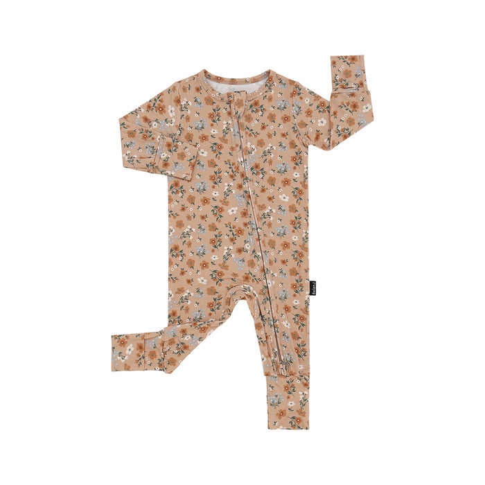 Footless Sleeper With Fold Over Cuffs - Amber Garden