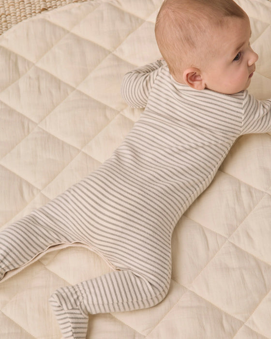 Baby Footie Laurel Microstripe