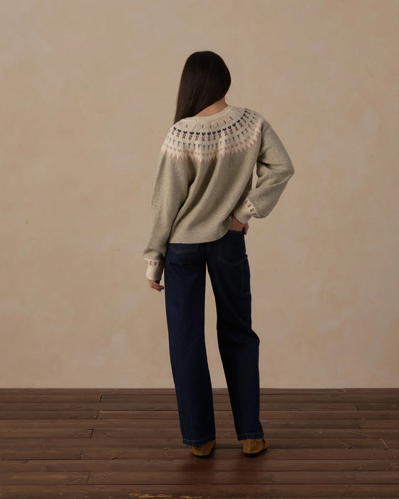 Teen Fair Isle Sweater Sage