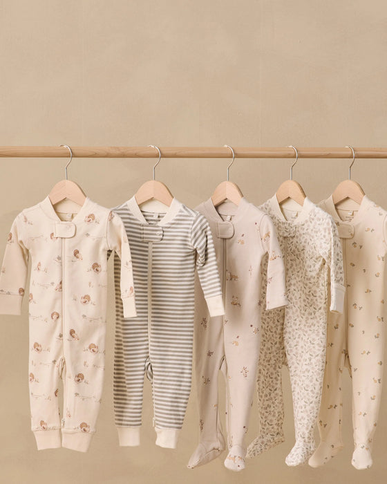 Zip Long Sleeve Sleeper Laurel Stripe