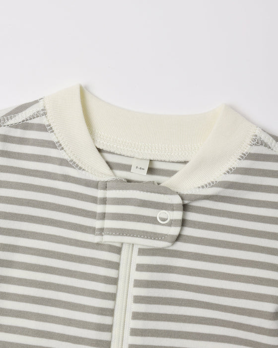 Zip Long Sleeve Sleeper Laurel Stripe