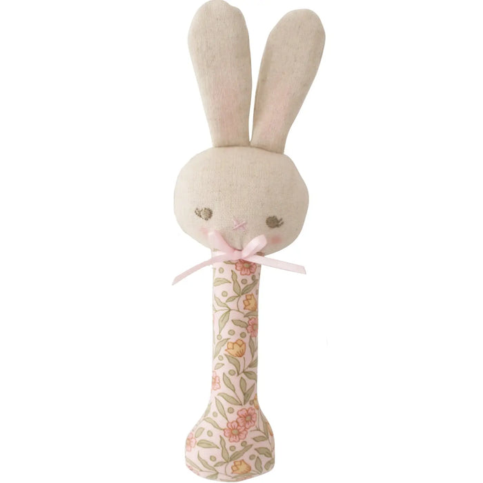 Bunny Stick Rattle - Blossom Lily Pink