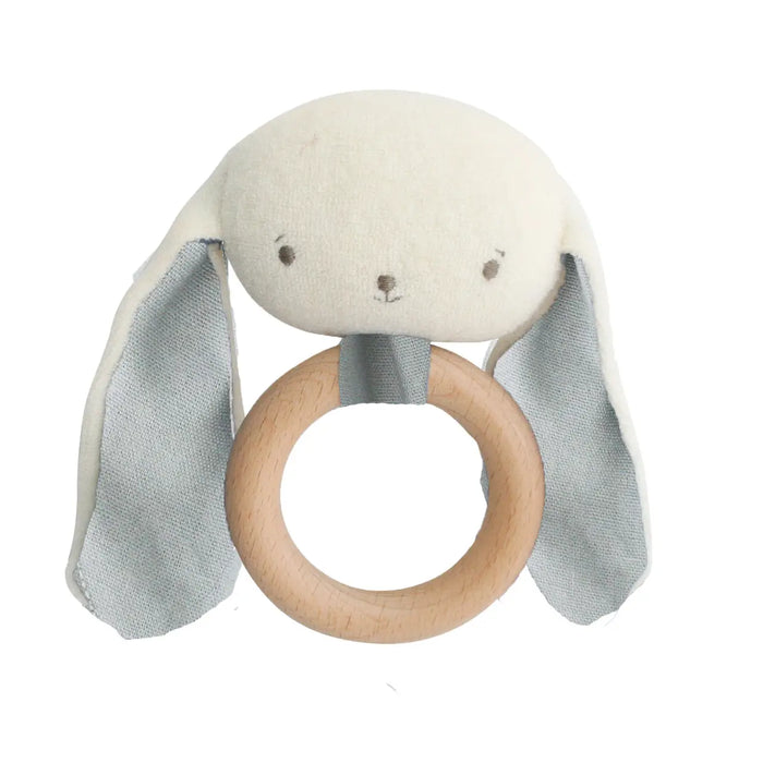 Baby Bunny Teether Rattle - Grey