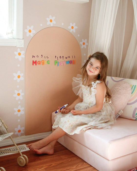Magic Playwall - Arch Magnetic Wall Decal for Kids: Petal Pink