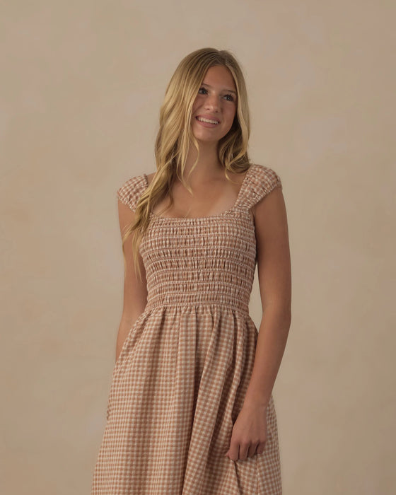 Teen Jess Dress Fawn Gingham