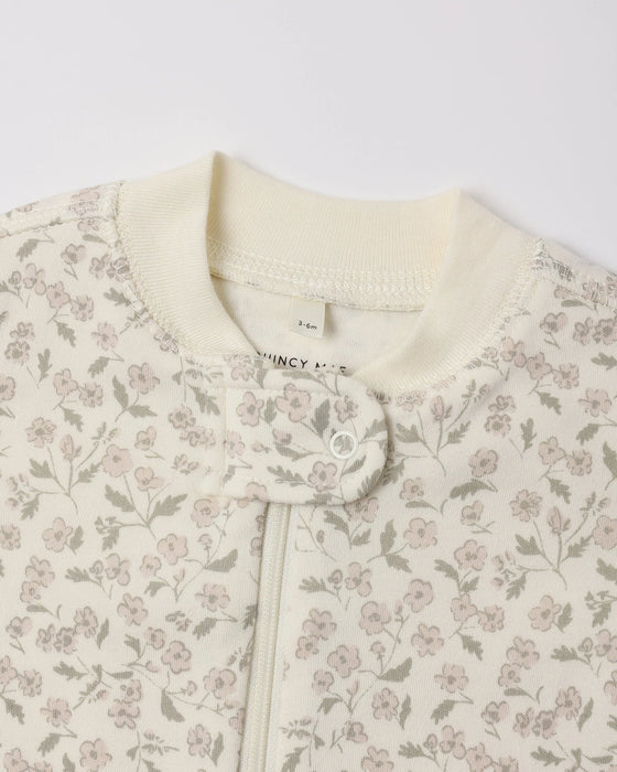 Zip Long Sleeve Sleeper Footie Floret
