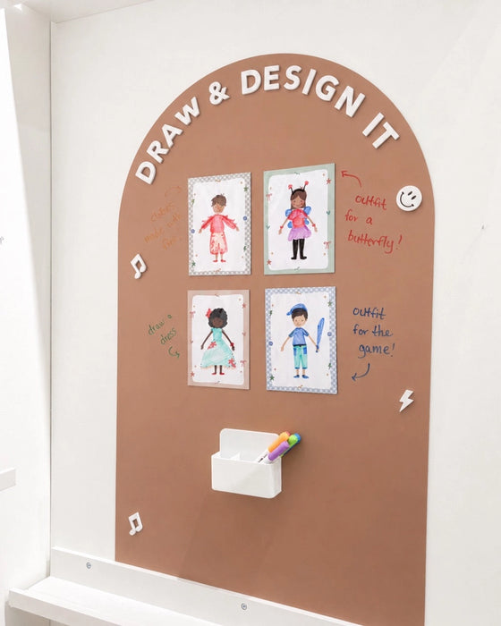 Magnetic Colouring Sheets - Design a Doll