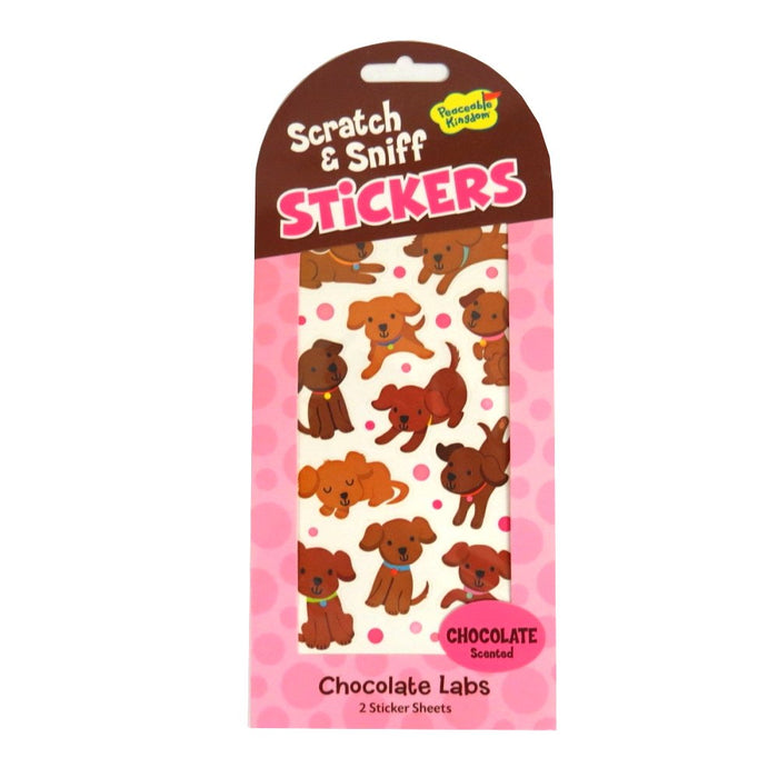 Chocolate Lab Scratch n Sniff Stickers
