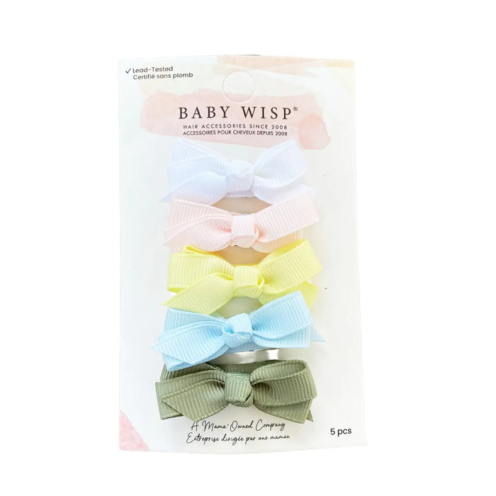 Chelsea Boutique Bow Gift Set – 5-Piece Grosgrain Snap Clips