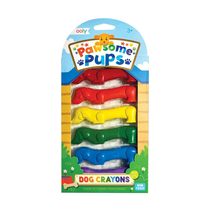 Pawsome Pups Dog Crayons -Set of Six