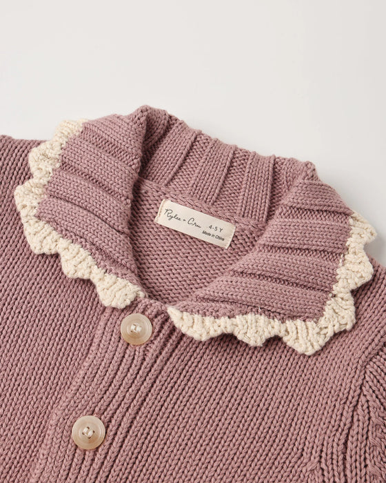 Collared Cardigan Rosewood