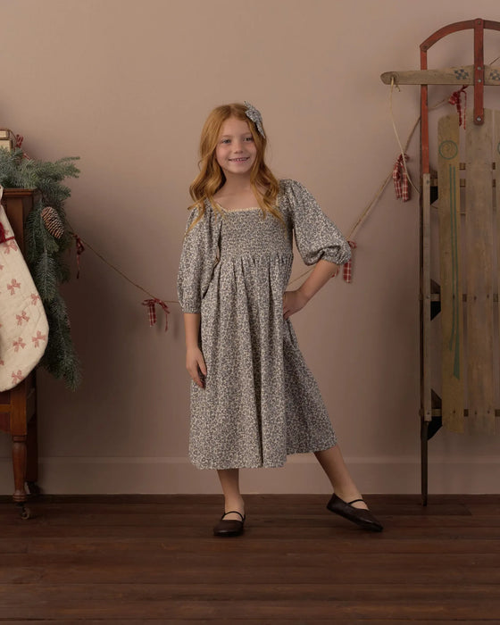 Della Dress Slate Floral