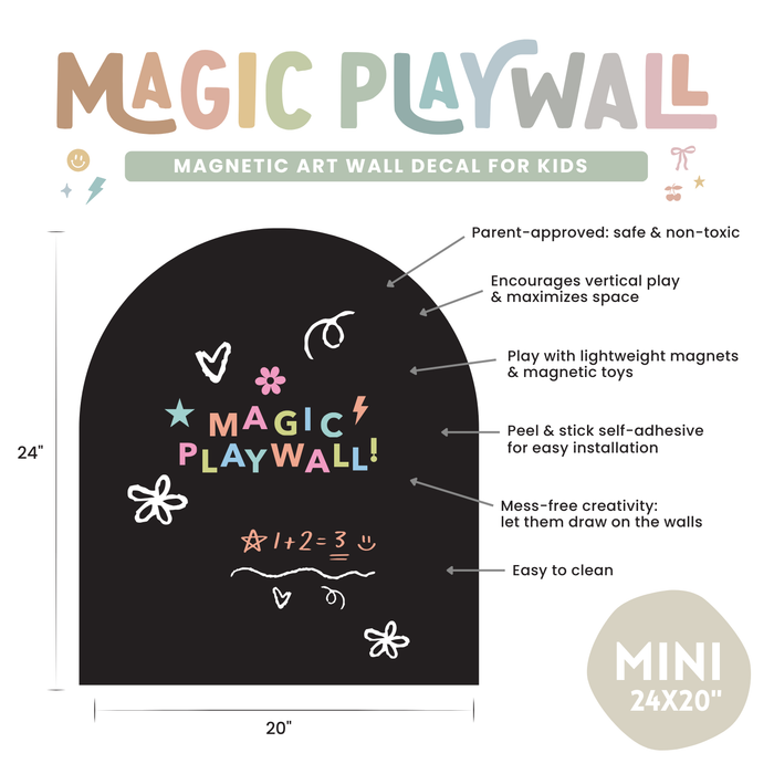 MINI Magic Playwall - Arch Magnetic Art Wall Decal for Small Spaces: Blush
