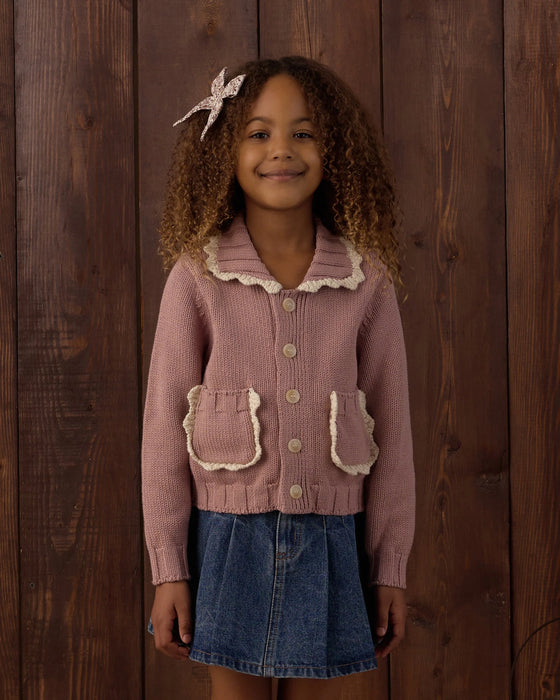 Collared Cardigan Rosewood