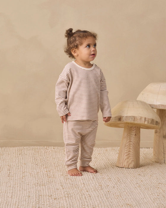 Long Sleeve Tee Cocoa Microstripe