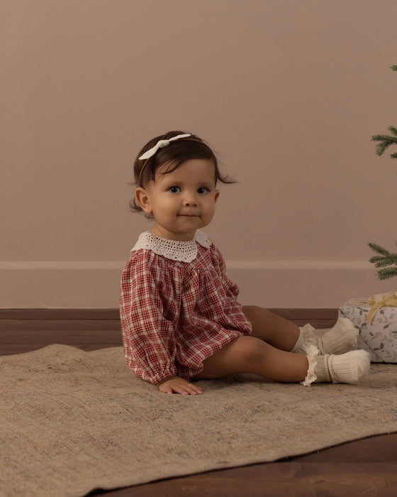 Heidi Romper Vintage Plaid