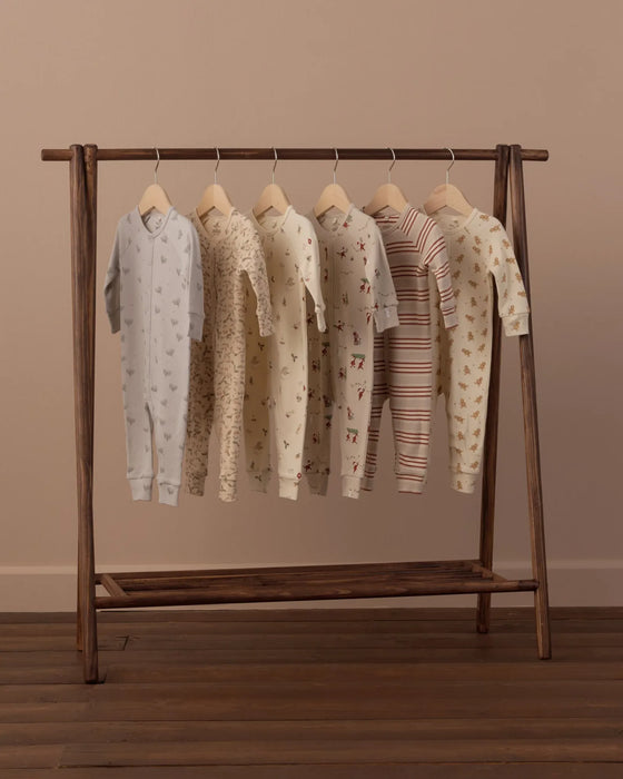 Organic Long John Pajamas Gingerbread