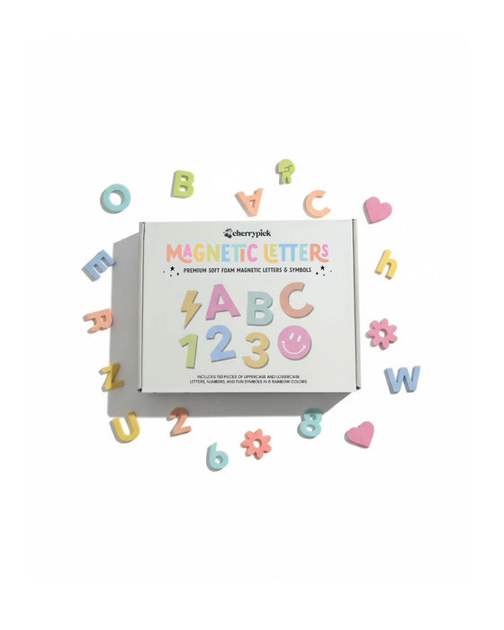 Soft Foam Magnetic Letters & Symbols 150pc Set: Pastel Rainbow