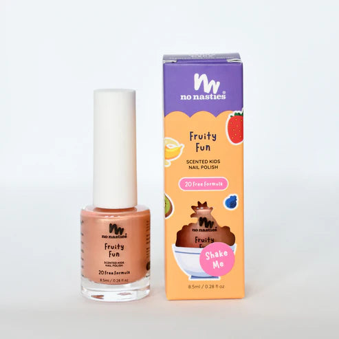 Water Based Scented Scratch Off Kids Nail Polish: Fruity Fun - Shimmery Peach