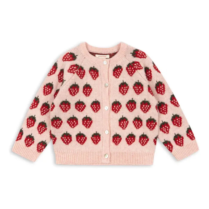 BELOU KNIT CARDIGAN - Strawberry