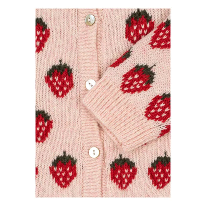 BELOU KNIT CARDIGAN - Strawberry