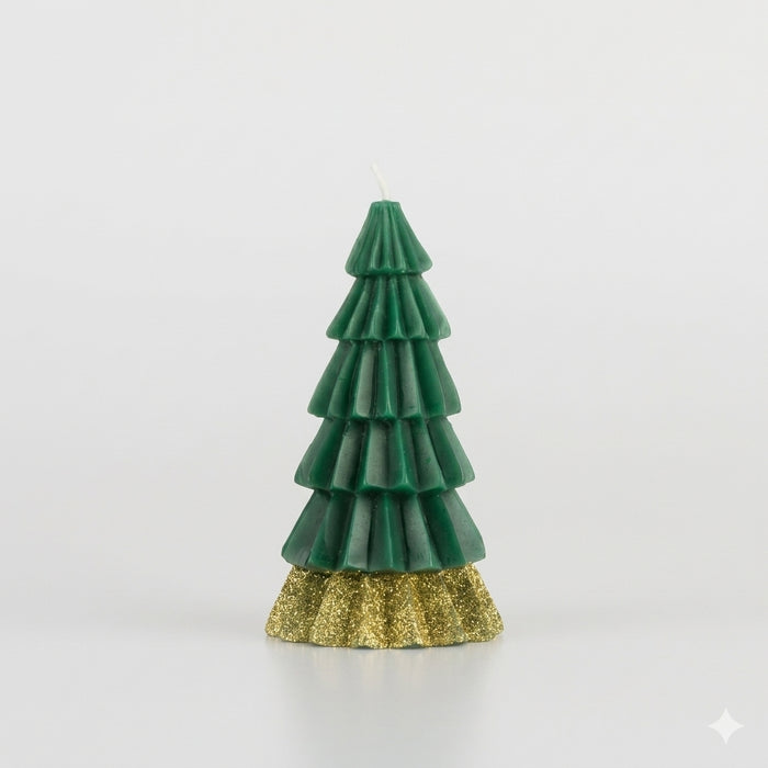 Dark Green Tree Candle