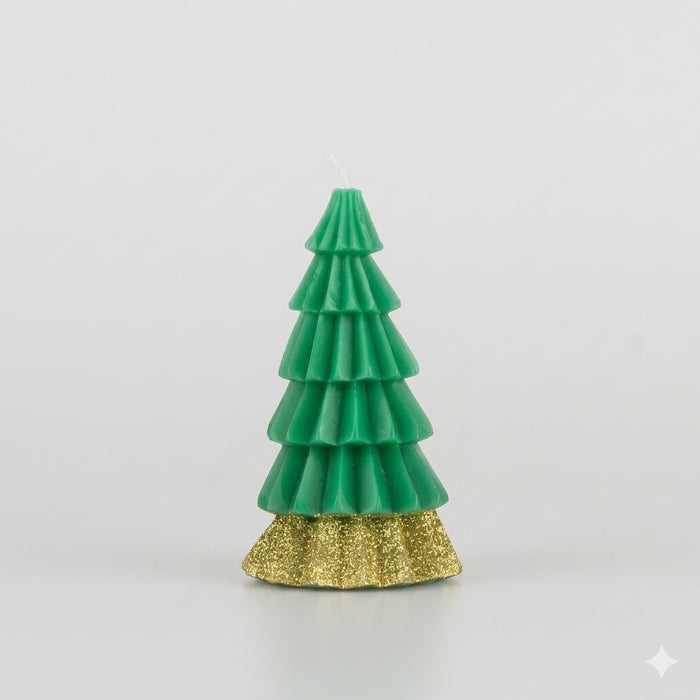 Mid-Tone Green Tree Candle