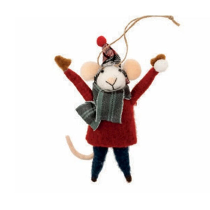 Snowball Spencer Mouse Holiday Ornament