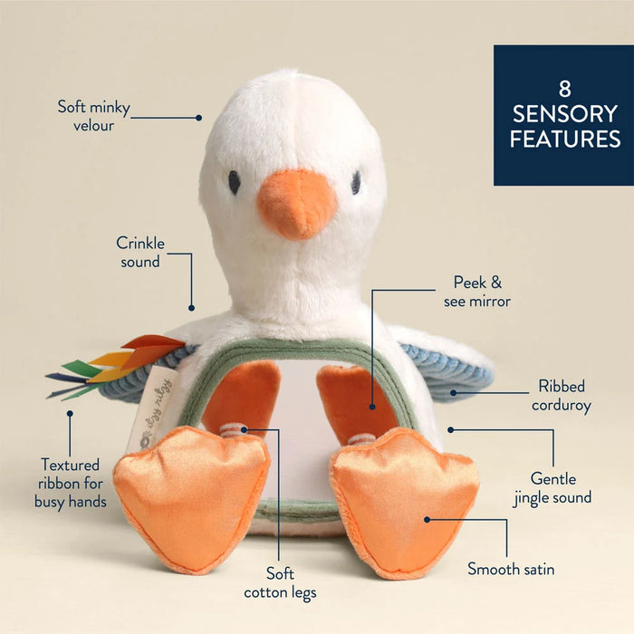 Itzy Bitzy Mirror™ Sensory Tummy Time Mirror - Goose