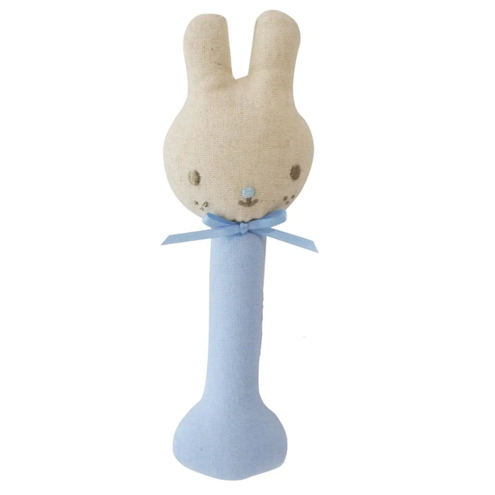 Bunny Stick Rattle - Blue