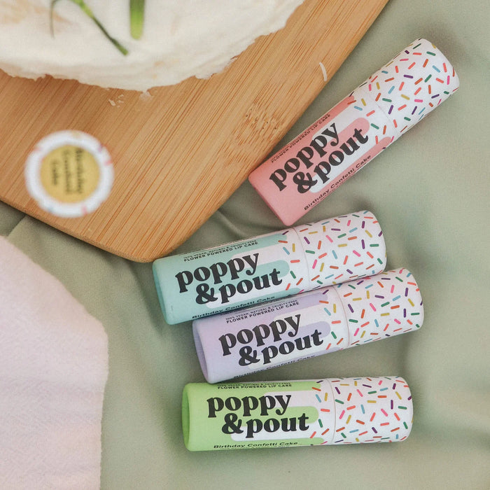 Poppy & Pout Lip Balm Birthday Cake