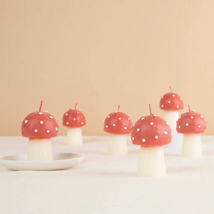 Mini Mushroom Candles