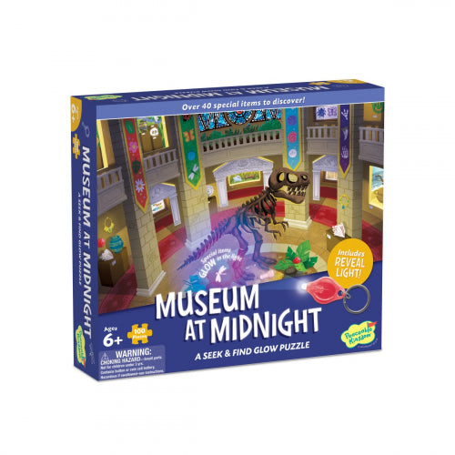 Museum at night Seek and Find Glow Floor Puzzle