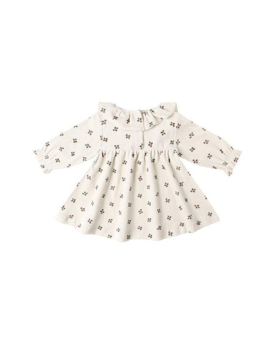 Velour Baby Dress || Holly Berry