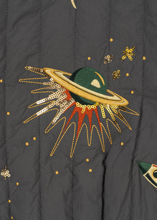 Juno Sequin Bomber Jacket - MAGNET