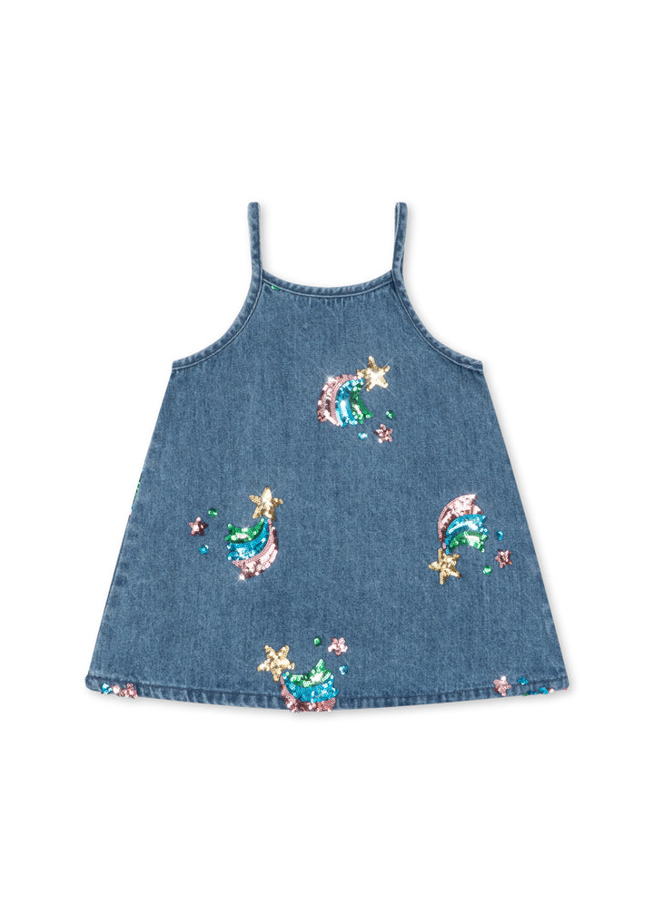 Magot Sequin Strap Dress Gots - RAINBOW STAR