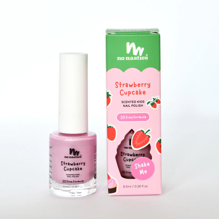 Water Based Scented Scratch Off Kids Nail Polish | Strawberry Cupcake - Pastel Pink