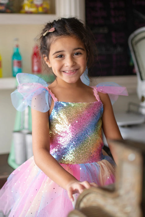 Rainbow Fairy Dress & Wings - Multi