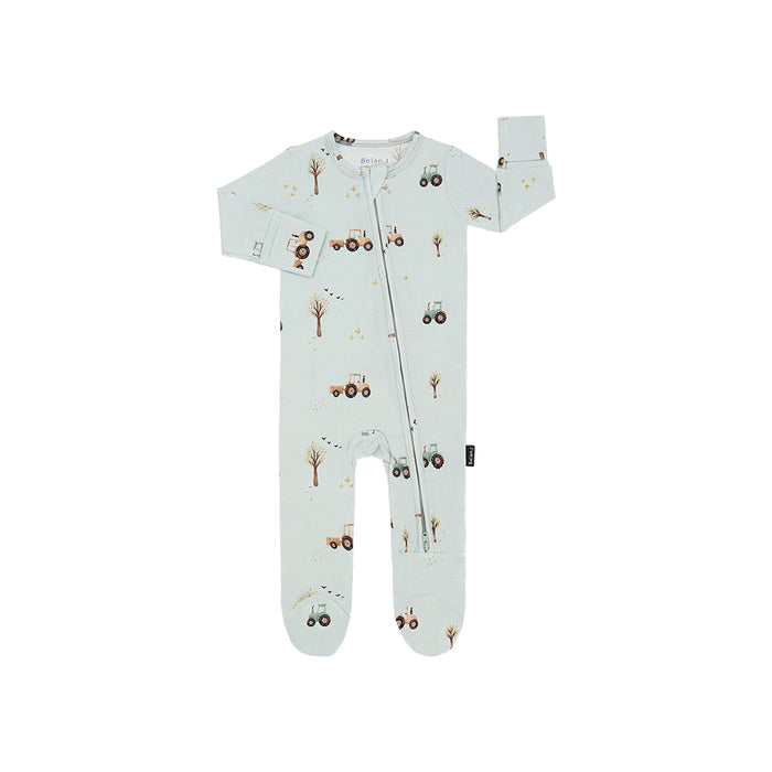 Footed Zipper Sleeper - Tractors