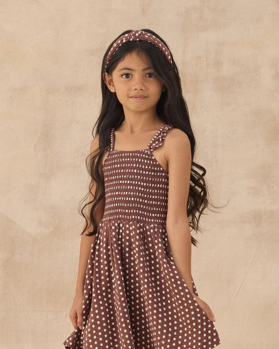 Lainey Dress - Chocolate Polka Dot
