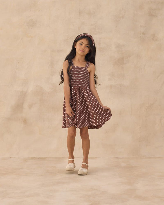 Lainey Dress - Chocolate Polka Dot