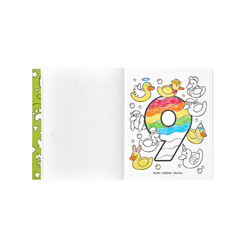 123: Shapes + Numbers Toddler Coloring Book