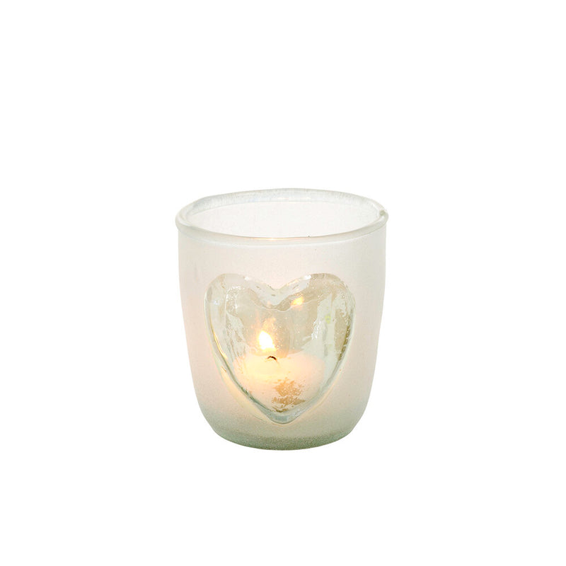 Frosted Heart Votive