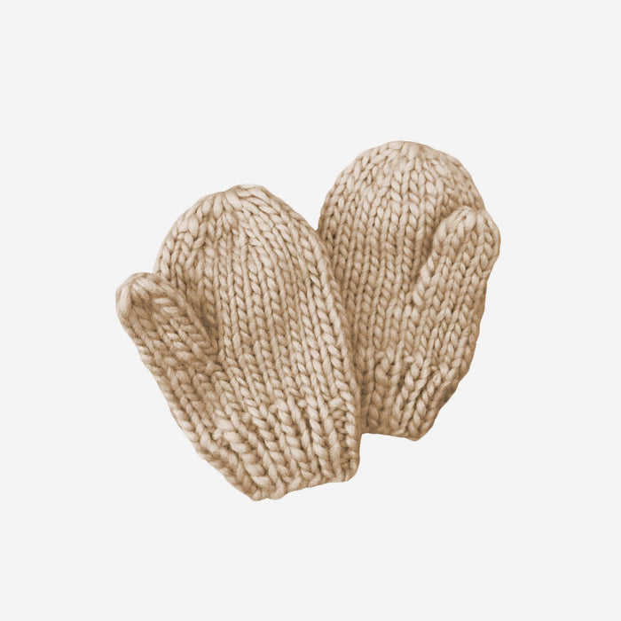 Classic Mittens, Latte | Hand Knit Kids & Baby Accessories
