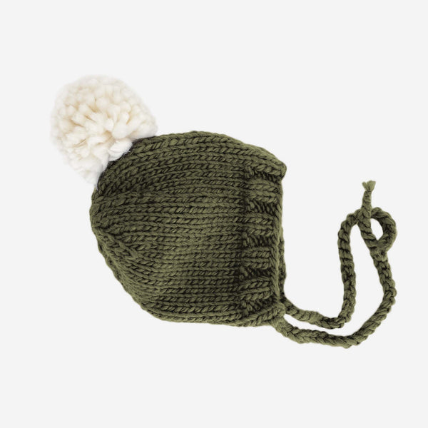 Ari Bonnet, Rifle Green | Hand Knit Kid & Baby Hat