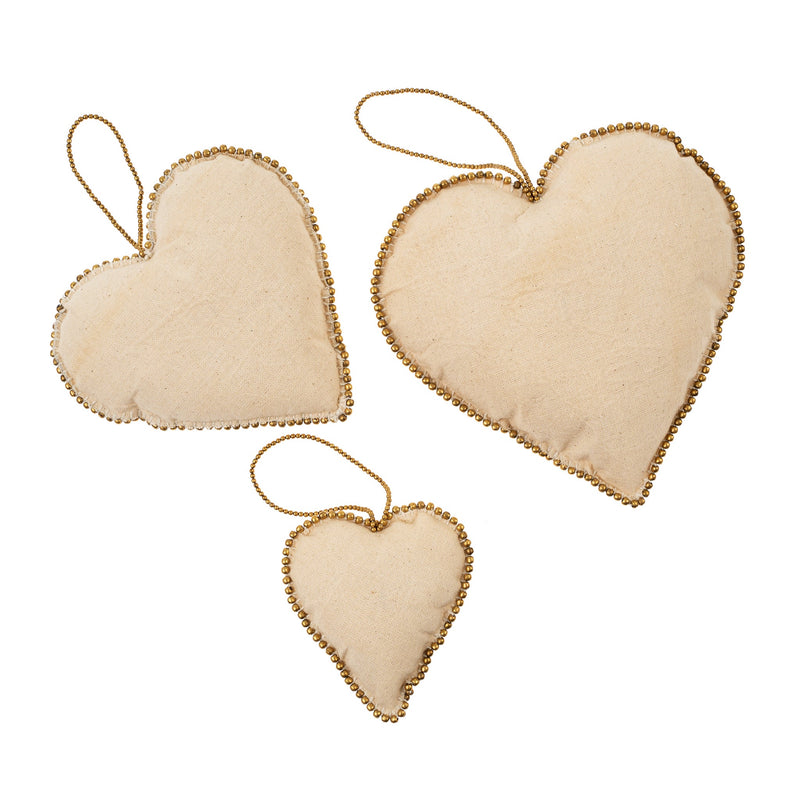 Muslin Heart Ornaments