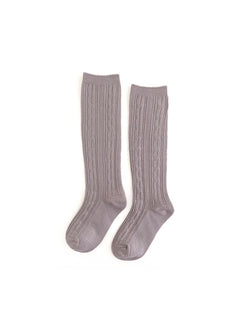 Dove Purple-Gray Knee High Socks