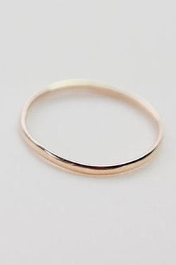 Simple Gold Filler Stacker Ring