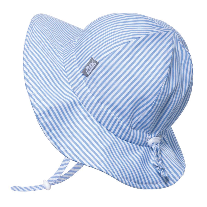 Kids’ Gro-With-Me® Cotton Floppy Hat | Blue Stripes