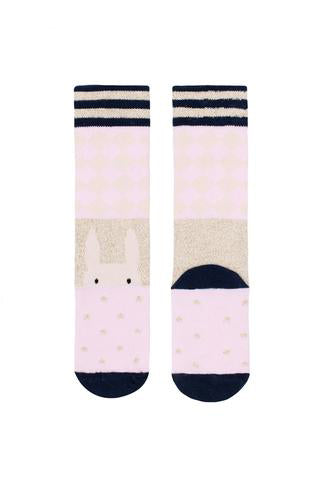 Harlequin Bunny Knee High Socks